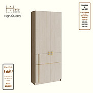 Happy Home Furniture - 100% GỖ TỰ NHIÊN JOCASTA, Kệ sách 5 tầng 4 cửa mở,