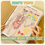 Bộ học liệu bóc dán montessori Khám phá giải phẫu cơ thể Anatomy Busy Book