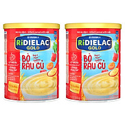 COMBO 2 HỘP BỘT ĂN DẶM RIDIELAC GOLD BÒ RAU CỦ - HỘP THIẾC 350G