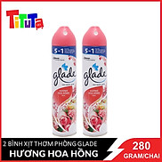 Combo 2 Chai Bình Xịt Thơm Phòng Glade Nature Hương Hoa Hồng 280gx2