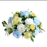 Giỏ hoa giả, lẵng hoa lụa cắm sẵn nhiều mẫu 30-45cm để bàn trang trí bàn ăn