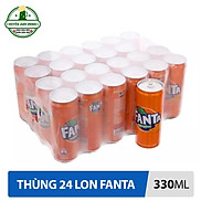 Fanta Lon 330ml - Thùng 24 Lon