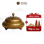 Lư Xông Trầm Hương Bằng Đồng Vàng