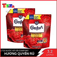 Combo 2 Túi Nước Xả Vải Comfort Hương Nước Hoa Quyến Rủ Đỏ Túi 3.2L x2