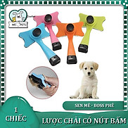 Lược chải lông chó mèo thú cưng chuyên nghiệp có nút bấm lông thừa tiện