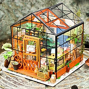 Đồ chơi lắp ráp gỗ 3D Mô hình DIY Doll House Kit Cathy is Flower House kèm