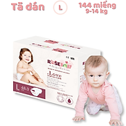 Thùng Bỉm Dán Rose Baby Size L48 144 miếng