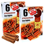 Combo 2 hộp 6 nến thơm Tealight Admit nhập khẩu Châu Âu Cinnamon