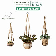 Dây treo chậu cây Macrame Monrovia, trang trí văn phòng, trong nhà