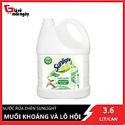 Nước rửa chén Sunlight Muối khoáng và Lô hội Can 3.6L