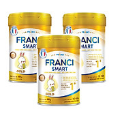 Combo 3 lon Sữa công thức FRANCI SMART GOLD 1+ lon 800g Siêu trí tuệ Mắt