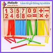 Đồ chơi gỗ bảng học toán gồm que tính và số cho bé
