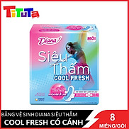 Băng vệ sinh Diana Siêu thấm Cool Fresh 8 miếng gói