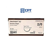 Chỉ phẫu thuật tự tiêu tan chậm CPT Trustigut C Chromic Catgut số 2 0 -
