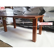 BÀN XẾP CHÂN VUÔNG GỖ CAO SU 70x40x30cm VÀNG - 205TC Folding wooden table