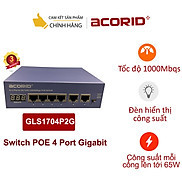 Switch Poe 4 port Gigabit Acorid GLS1704P2G 4 cổng POE+ 30W FE 10 1000Mbps
