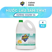 Nước Lau Sàn SWAT Hương Chanh Sả Can 4Kg - Siêu Tiết Kiệm