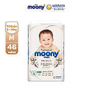 Tã Bỉm Quần Cao Cấp Moony Natural Size M46 L36 XL32 Bề Mặt Bông 100%