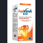 Hỗ trợ giảm còi xương, tăng cường hấp thu canxi Vitamin D3 Hộp chai nhỏ