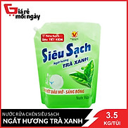 Nước Rửa Chén Siêu Sạch Ngát Hương Trà Xanh 3.5Kg túi