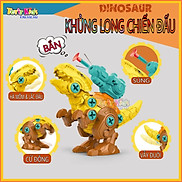 ĐỒ CHƠI TRỨNG KHỦNG LONG CHIẾN ĐẤU, CỠ TO 20CM, THÁO LẮP BẰNG TUA VÍT