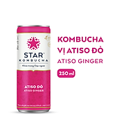 Nước uống len men Kombucha vi atiso đỏ 250ml