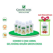 COMBO 5 CHAI GEL RỬA TAY KHÁNG KHUẨN GREEN CROSS 100ML