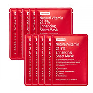 Combo 10 Mặt nạ giấy dưỡng trắng da làm mờ vết thâm By Wishtrend Natural