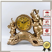 Đồng hồ để bàn hình tượng con voi mang phong cách tân cổ điển sang trọng