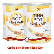 Tinh bột nghệ Vàng combo 2 lon mỗi lon 500gr - Làm đẹp da, giảm thâm nám