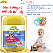 Dầu cá Omega-3 DHA cho trẻ Vita Gummies Nature s Way Mỹ hỗ trợ phát triển