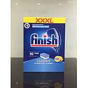 Viên rửa bát Finish Classic 100 viên hộp tặng túi zip 3 kẹo Senjaku Nhật