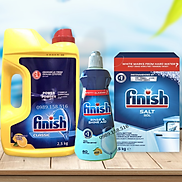 Combo Bột rửa bát Finish 2.5kg+Muối rửa bát Finish 1.5kg+Bóng finish 400ml