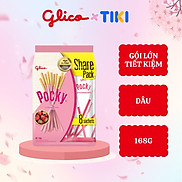 Gói lớn tiết kiệm Bánh Que Glico Pocky Kem Dâu 168g Glico