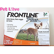1 hộp Frontline Plus nhỏ gáy trị ve rận, bọ chét chó 10kg, hộp 3 tuýp