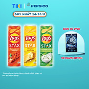 Combo 3 Lay s Stax 100gr Tự nhiên, Tôm hùm nướng ngũ vị, Kem chua hành