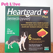 Heartgard tẩy giun tim, giun móc, giun đũa chó 11,5 - 22,5kg 1 hộp x 6 viên