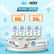 Sữa Tiệt Trùng Ít Đường VPMilk Grow+ Hộp 110ml Thùng 48 Hộp