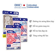 Combo Viên Uống DHC Tóc Chắc Khoẻ - Giảm Gãy Rụng 60 Ngày Kẽm 60 viên &