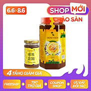 Mật ong thiên nhiên 5 sạch Honeyboy 1kg và Mật ong sữa chúa Honeyboy 100ml