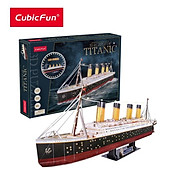 Đồ Chơi CUBIC FUN Trẻ Em Xếp Hình 3D Có Đèn Led Tàu Titanic L521H