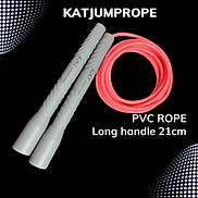 Dây nhảy tốc độ KATjumprope PVC 5mm tay cầm dài 21cm - Long handle pvc rope