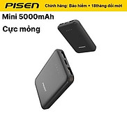 Sạc Dự Phòng Pisen Mini 5000mAh Type-C, 2xUSB Smart - Ultra Slim, Hàng