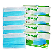 KHẨU TRANG KHÁNG KHUẨN PHÚC KHANG CAO CẤP XANH  4 hộp