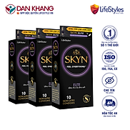 Bộ 3 Hộp Bao cao Su LifeStyles SKYN ELITE Non