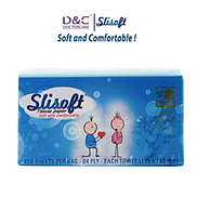 10 Bịch Khăn giấy Slisoft 4 lớp Vàng tự nhiên đa năng