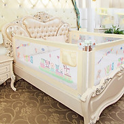 Thanh chắn giường cao cấp 2019 Babyqiner trượt lên xuống, không khoan đục