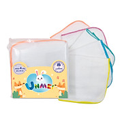 Bịch 10 Khăn sữa Cotton viền màu 4 lớp an toàn cho trẻ sơ sinh - Unmei