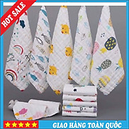 Set 5 cái khăn xô sữa 6 lớp cho bé sơ sinh - Thích hợp để lau người, tắm