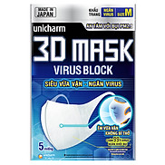Khẩu Trang Unicharm 3D Mask Virus Block Ngăn Virus Gói